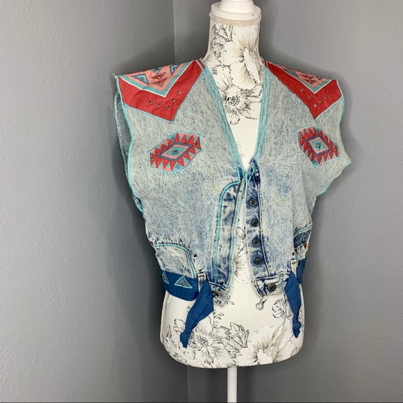 Levi's Tops - LEVI'S Patchwork Vintage 501 Vest Denim Upcycled S